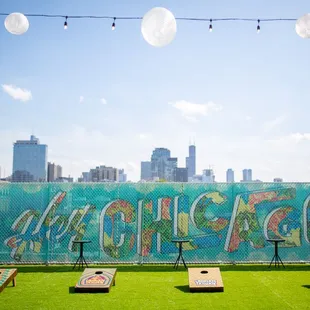 Who&apos;s got next game? Come play bags on our rooftop this summer!