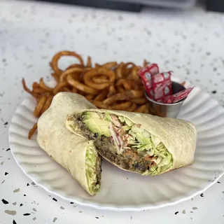 Falafel Wrap with Fries