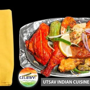 Chicken Tandoori (Tandoori Medley Chicken on the bone cooked in tandoor) UTSAV INDIAN CUISINE PHILADELPHIA