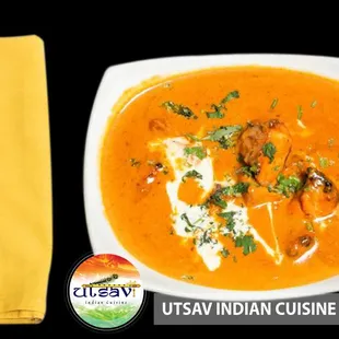 Chicken Tikka Masala (Chicken cubes broiled in tandoor, cooked with mild creamy tomato sauce.) UTSAV INDIAN CUISINE PHILADELPHIA