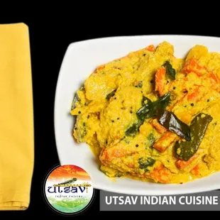 Avial Malabar (Garden fresh vegetables in yogurt coconut sauce) UTSAV INDIAN CUISINE PHILADELPHIA