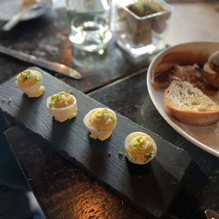 Deviled eggs without caviar