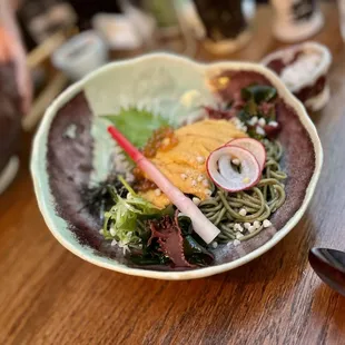 Uni tororo soba