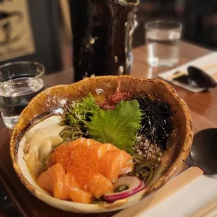 Salmon ikura soba