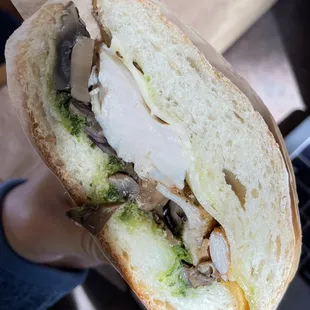 Roasted Chicken Panini Sandwich