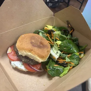 Homemade Greek Style Burger