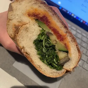 Roasted Eggplant Panino Sandwich
