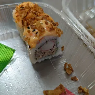 The tuna (or whatever that is inside) tasted about as good as it looks here.