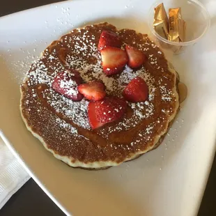 Side pancake with strawberries