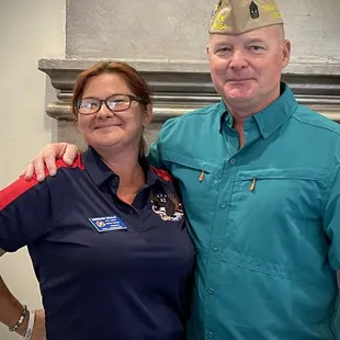 Post Commander, Morgan McHose and Auxiliary President, GerriAnn Khalaf