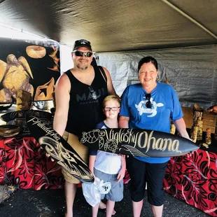 Custom Family Name Surfboard and Philadelphia Eagles Surfboard