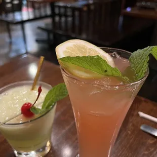 Spring mock tail and strawberry Italian soda