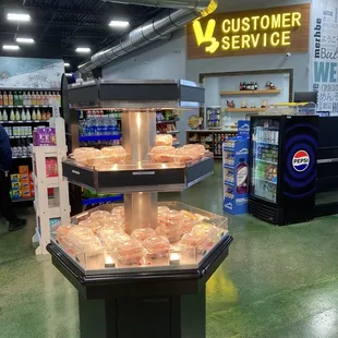 Hot Food Case (with baos and gyoza)