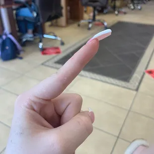 The white paint on my hands