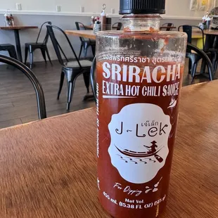 a hot sauce in a bottle