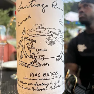 a bottle of wine on a table