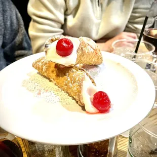 After dinner cannoli perfect table splitting deliciousness!