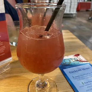 Half Filled Rum Runner made by the MANAGER. That was sent back. Two for $30. Negative.