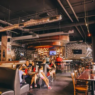 people sitting in a restaurant