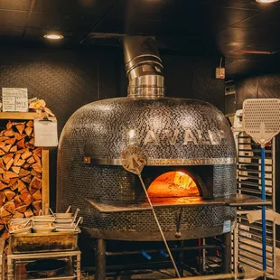 a wood fired pizza oven