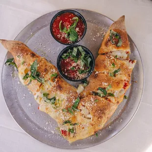 The V Stromboli - crispy, cheesy goodness. 

If you don&apos;t tend to love the not so crispy nature of a neopolitan pizza - give this a try!