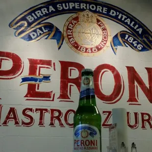 V pizza proudly serves Peroni and 9 other beers.