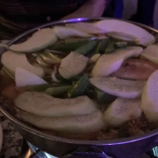 The hot and sour catfish hot pot ( we tried various restaurants around town to get the traditional flavors!)