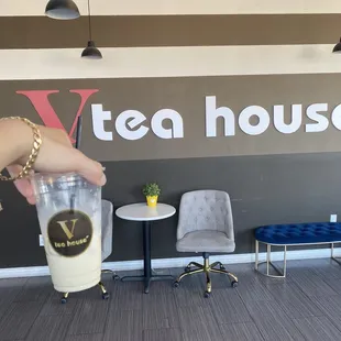 Jasmine green milk tea. FIRE