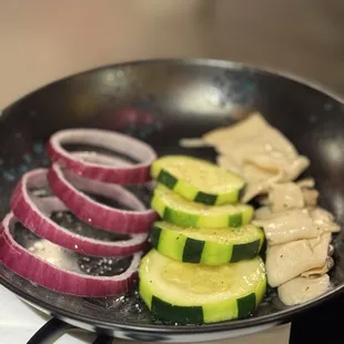 Veggies with tasting menu