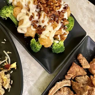 Honey Walnut Shrimp Dry fried ribs  Combination Fried Rice