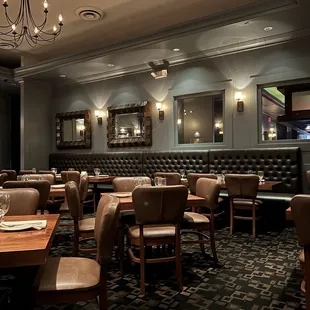 seating and chandelier