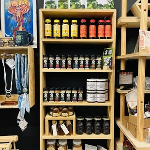 Spices and other goodies ( I spy a bourbon hot honey)