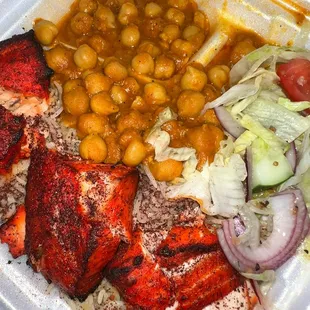Salmon Kabob Platter
