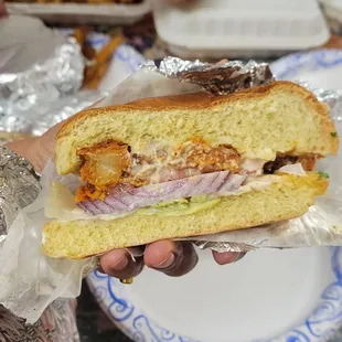 Madurai chicken burger