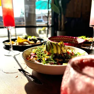 Late afternoon ceviche with Mimosas. Awesome pairing