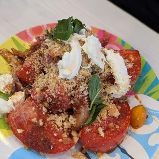 Burrata w tomatoes...don't worry, there was more burrata layered in