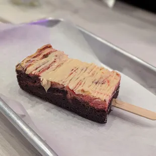 Forget the name for this but it was part of the restaurant wk menu. Some raspberry brownie cheesecake thing: was *dense* and sticky.