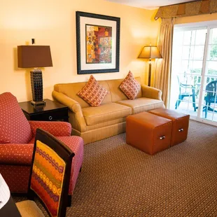 A Suite - Living Room With A Queen-Size Sleeper Sofa