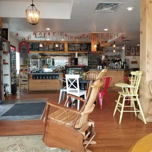 the interior of a restaurant