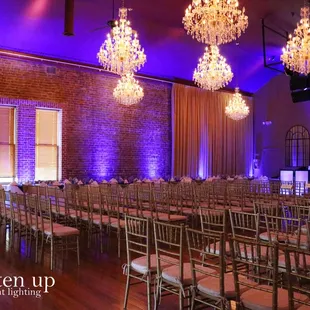 Brighten Up Vacaville Opera House Wedding Uplighting