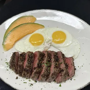 Steak and eggs