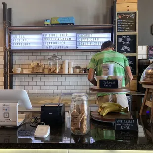 a man in a green shirt