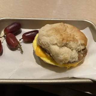 Sausage, Egg and Cheese Biscuit Sandwich