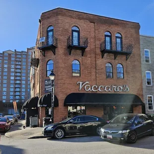 Outside the restaurant.