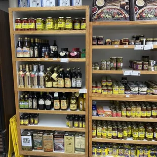 Assorted Vinegars, Olive Oils, Condiments &amp; Espresso Coffee Pot.