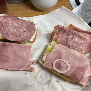 2 Italian Sandwiches! Even though 1 is supposed to be Turkey!