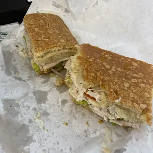 Turkey Sandwich on Fresh Focaccia Bread!