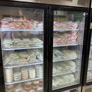 Assorted Frozen Pastas &amp; Sauces.