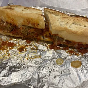 Made to order meatball sub!