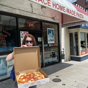 pizza, outside
